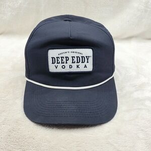 Deep Eddy Vodka Hat Cap Mens Blue Snapback Rope Austin Bar Liquor Party One Size